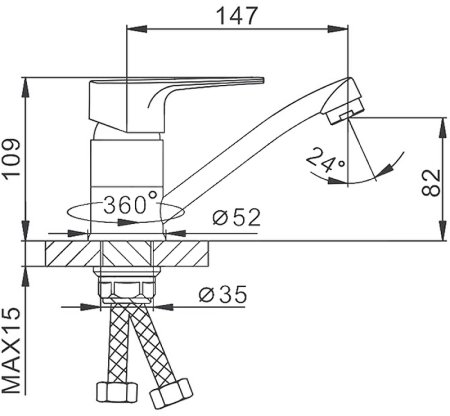 Смеситель для кухни Frap H702 F45702-B Хром 