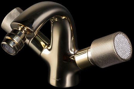 Смеситель для биде Boheme Royal Cristal 296-Royal/CRST Золото 