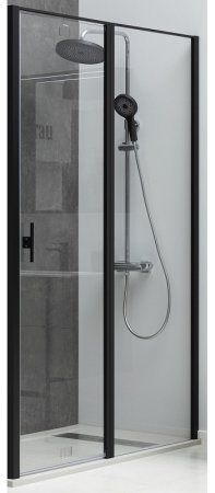 Душевая дверь Allen Brau Priority 140 3.31036.BBA профиль Черный браш стекло прозрачное 