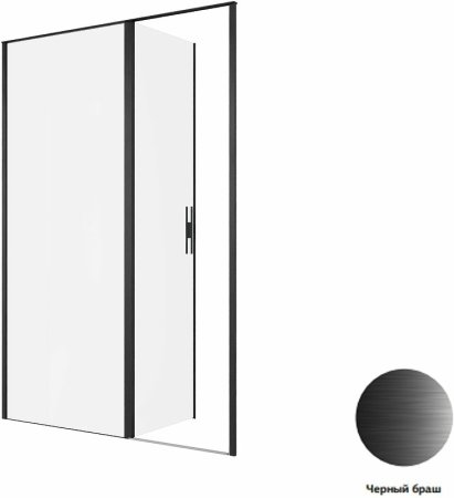 Душевая дверь Allen Brau Priority 140 3.31036.BBA профиль Черный браш стекло прозрачное 