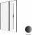 Душевая дверь Allen Brau Priority 140 3.31036.BBA профиль Черный браш стекло прозрачное 