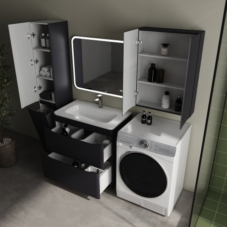 Колонна универсальная STYLE LINE "Бергамо L" с корзиной, Люкс Плюс антискрейтч графит 