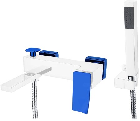 Смеситель для ванны Boheme Q 143-CRUV.2 Хром Синий 