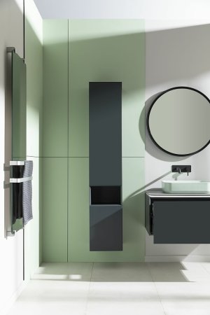 Шкаф пенал Allen Brau Infinity 35 L 1.21010.AM подвесной Антрацит матовый 