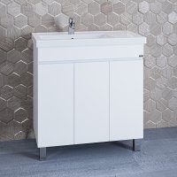 Тумба Санта Марс 80 напольная 3 двери с умывальником Фостер 80П