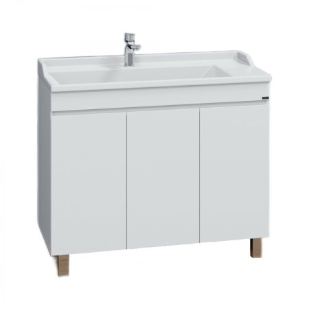 Тумба Санта Марс 100 напольный 3 двери с умывальником Сириус 100 