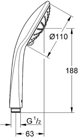 Ручной душ Grohe Euphoria 27221000 Хром 