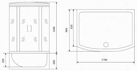 Душевой бокс Timo T-7770 
