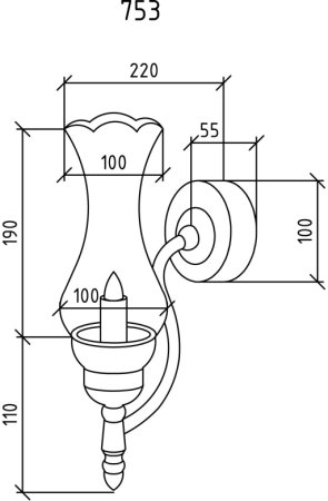 Светильник Boheme 753 Бронза 