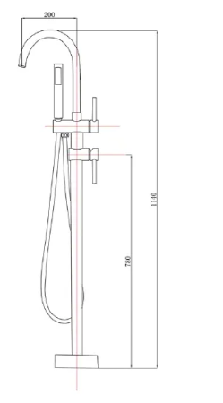 Напольный смеситель для ванны Timo Saona 2300Y-CR хром 