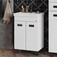 Тумба с раковиной Onika Балтика-Квадро Black 60.11