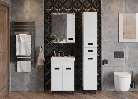 Тумба с раковиной Onika Балтика-Квадро Black 60.11 