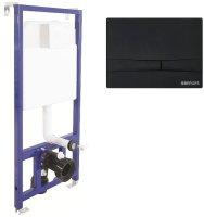 Инсталляция Berges Novum F5 040255 для унитаза с Черной матовой клавишей смыва