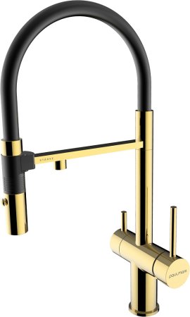 Смеситель Paulmark Magneto Ma213118-G для кухонной мойки, золото 