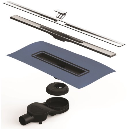 Душевой лоток Berges Simpel 600 090111 с решеткой Хром матовый 