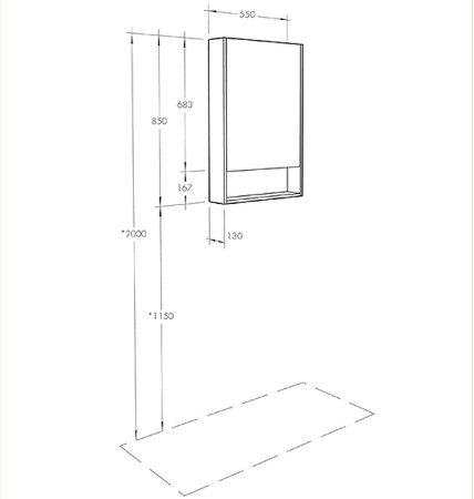 Зеркальный шкаф Aquaton Сканди 55 1A252102SD010 Белый 