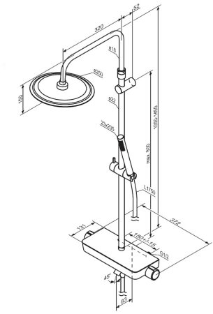 Душевая система Damixa Scandinavian Pure 936760000 с термостатом Хром 