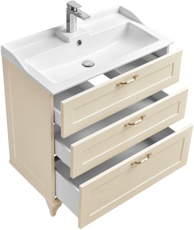 Тумба под раковину Aquaton Леон 80 Н 1A187801LBPR0 Дуб бежевый 