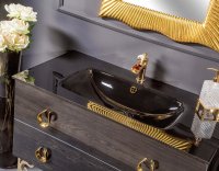 Столешница стеклянная моноблок 80 ARMADI ART 852-080-BW BlackWood