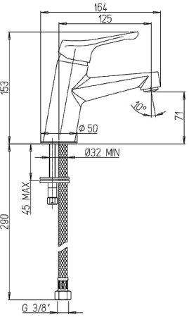Смеситель для раковины Paini Bios 05 05CR205LMKM Хром 