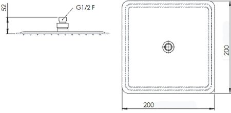 Верхний душ Remer 357UFD20X Хром 