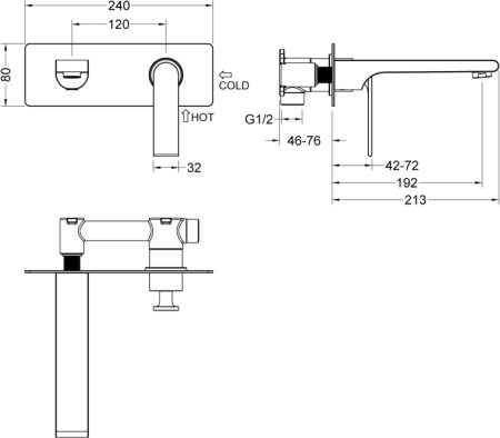 Смеситель Timo Anni 2771/03SM для раковины, с внутренней частью, черный 