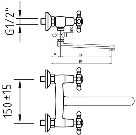 Смеситель для ванны Paini Tango TNCR119 универсальный Хром 