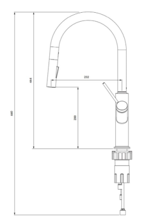 Смеситель для кухни Omnires Bend BE6455GL золото 