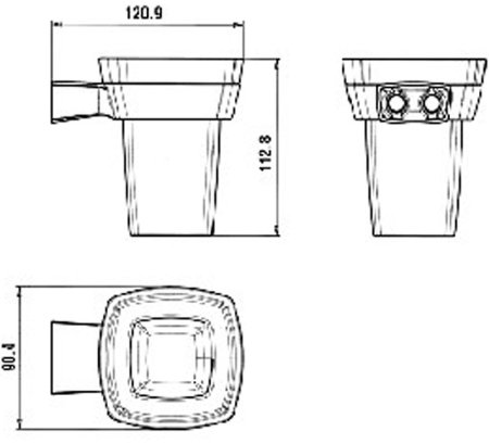 Стакан для зубных щеток Paini Lady 89CR041VR Хром 