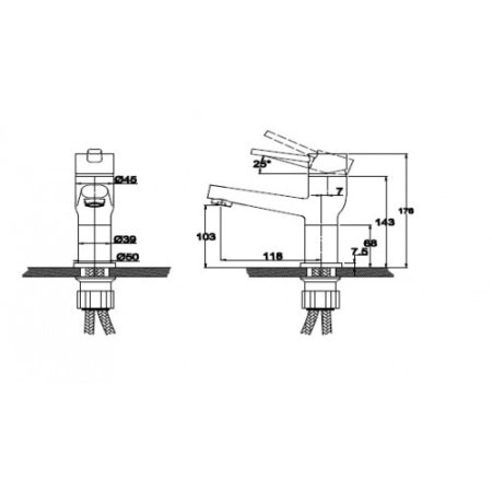 Смеситель для раковины Kaiser Indivi 49011 Хром 