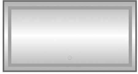 Зеркало с подсветкой LED Fixsen FX-2080F прямоугольное 80х60 см, графит 