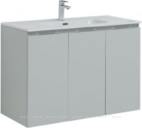 Тумба с раковиной Aquanet Алвита New 100 3 дверцы, серый
