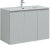 Тумба с раковиной Aquanet Алвита New 100 3 дверцы, серый 