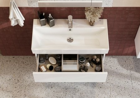 Тумба под раковину Roca Oleta 80 A857640501 подвесная Белая матовая 