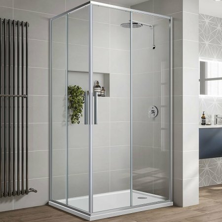 Душевой уголок Vincea Slim-U 90x90 VSS-2SU900CL профиль Хром стекло прозрачное 
