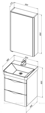 Зеркало-шкаф Aquanet Орлеан 50 белый 