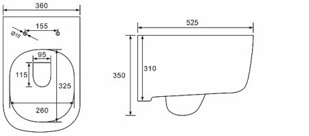 Унитаз Vincea Form VT1-35 подвесной с сиденьем Микролифт 