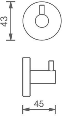 Крючок Aquanet 4582MB черный 