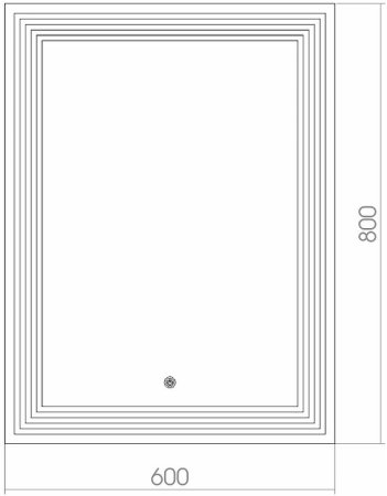 Зеркало Azario Спарта 60 ФР-00001412 с подсветкой с сенсорным выключателем 