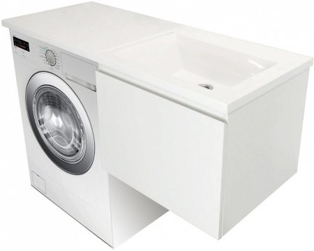 Тумба с раковиной Эстет Dallas Luxe 100 подвесная, 1 ящик, под стиральную машину, R 