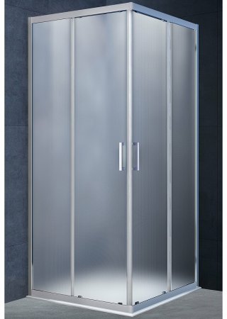 Душевой уголок Vincea Alpha 80x80 VSS-3AL800MT профиль Хром стекло текстурное 