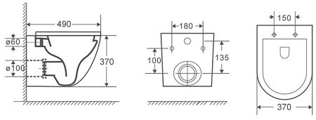 Унитаз Azario Grado AZ-0046 SP подвесной Белый с сиденьем Микролифт 