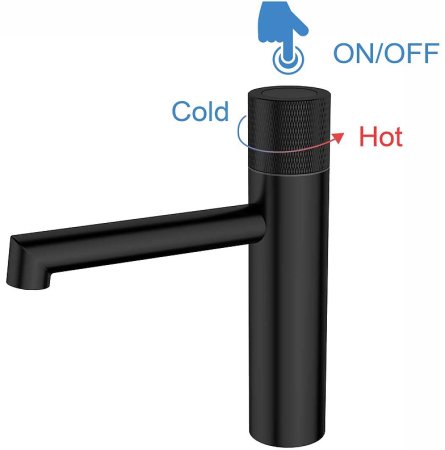 Смеситель для раковины Vincea Desire VBF-1D3MB Черный матовый 