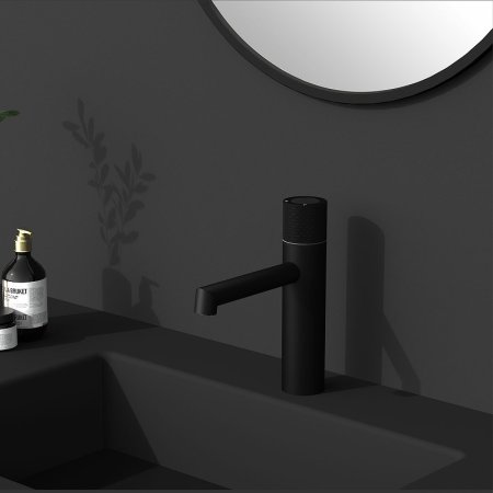 Смеситель для раковины Vincea Desire VBF-1D3MB Черный матовый 