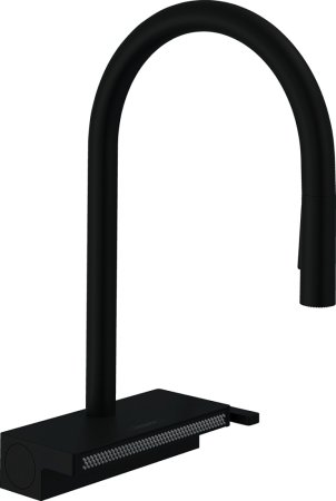 Смеситель Hansgrohe Aquno Select M81 73837670 для кухонной мойки, матовый черный 