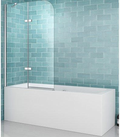 Шторка на ванну Abber Ewiges Wasser 120х140 AG51120 профиль Хром стекло прозрачное 