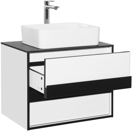 Тумба с раковиной Style Line Амстердам 70 ЛС-000010041 подвесная Белая матовая 