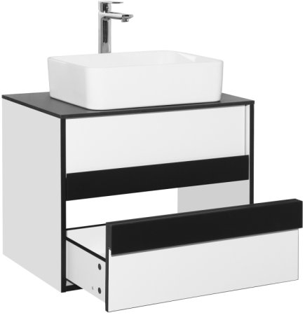 Тумба с раковиной Style Line Амстердам 70 ЛС-000010041 подвесная Белая матовая 