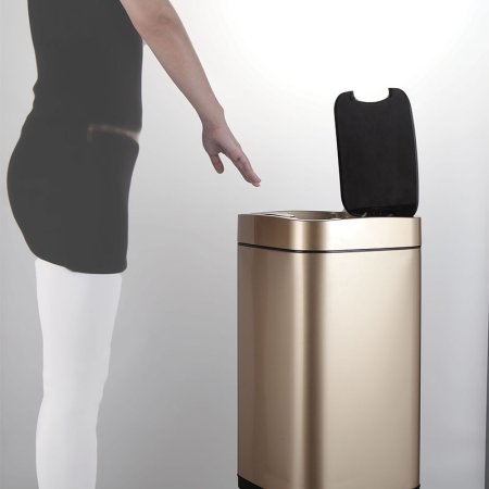 Ведро для мусора WeltWasser Rone MT 28L сенсорное 10000000876 Хром матовый 