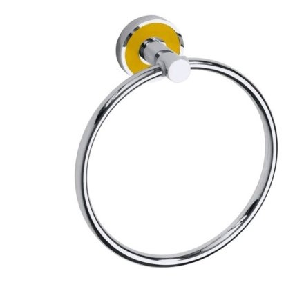 Полотенцедержатель Bemeta Trend-I 104104068h кольцо, хром/желтый 